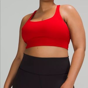 Lululemon Energy Bra Longline Dark Red Size 6 NWOT.